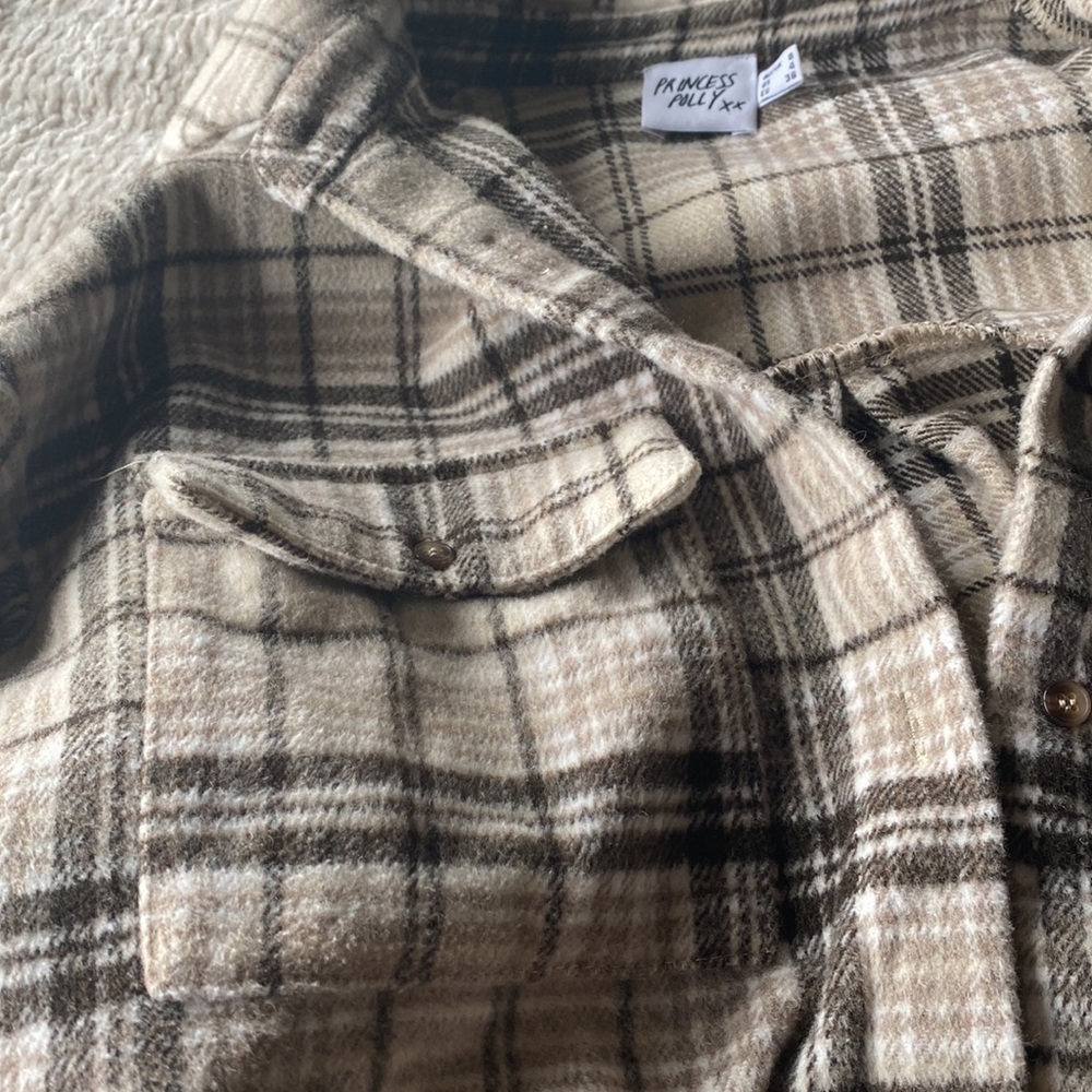 Button Up Plaid Jacket - image 2